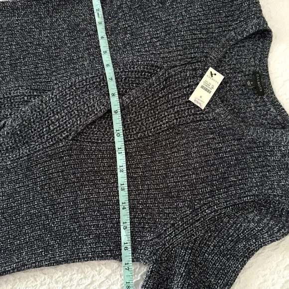 NWT TALBOTS Woven Knit Sweater 100% Cotton Long Sleeve Navy Crew Pullover Small - Picture 8 of 10